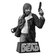 The Walking Dead Black and White Rick Grimes Bust Bank