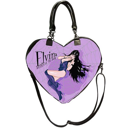 Elvira Black Heart Web Purse Bag - Entertainment Earth