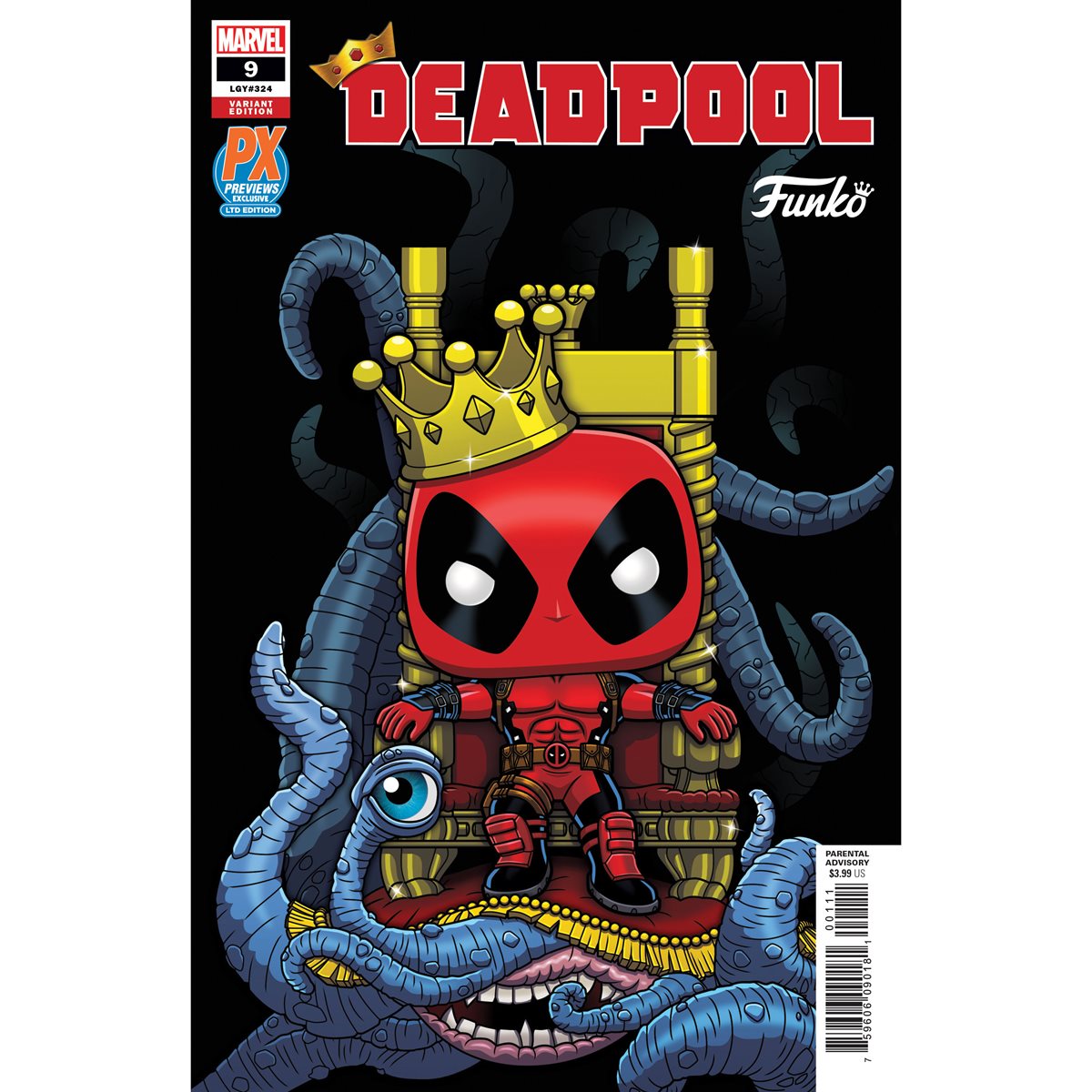 Marvel Comics POP! Marvel Holiday Vinyl Wackelkopf-Figur Deadpool