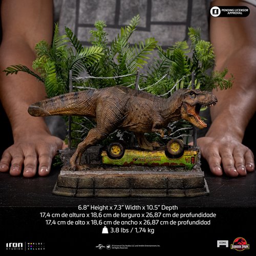 Jurassic Park T-Rex Breakout Set A Scene Icons Statue