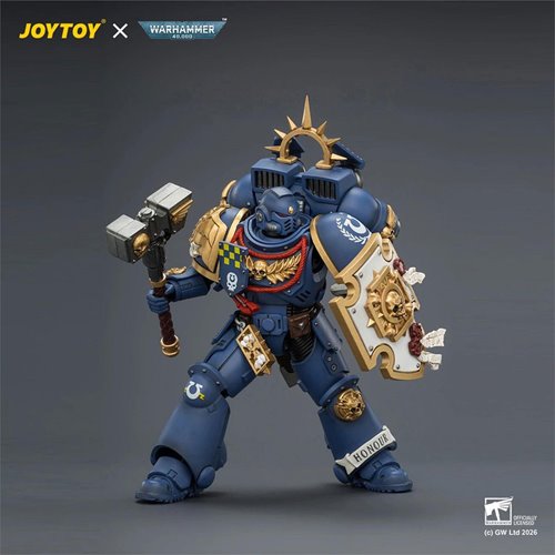 Joy Toy Warhammer 40,000 Ultramarines Captain with Jump Pack and Relic Shield 1:18 Scale Action Figu