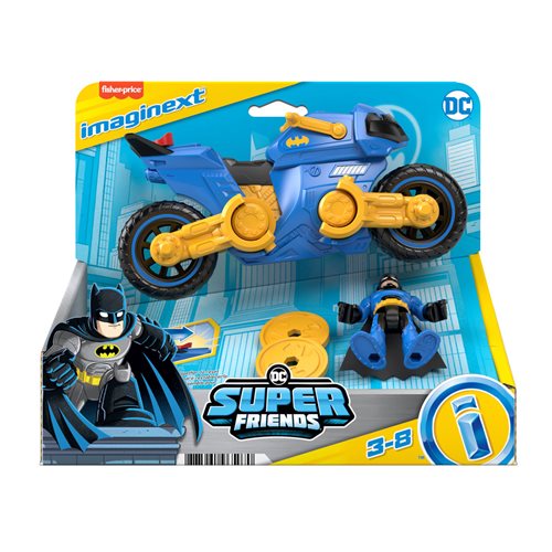 DC Super Friends Imaginext Batman and Batcycle Vehicle Set