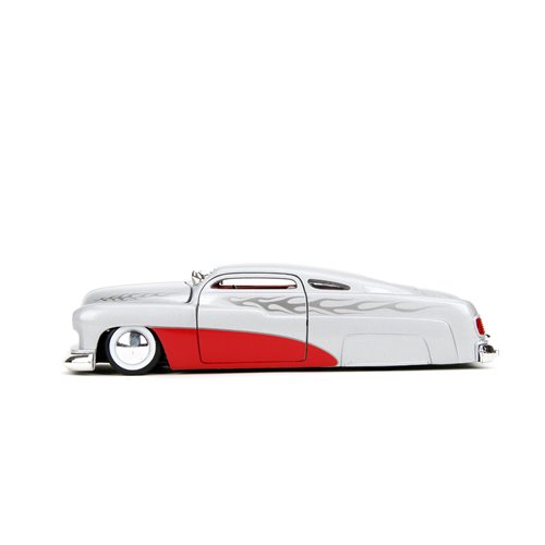 Bigtime Muscle 1951 Mercury Silver and Red 1:24 Scale Die-Cast Metal Vehicle