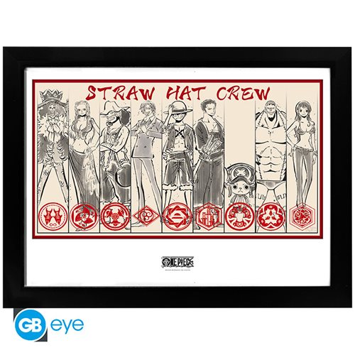 One Piece Straw Hat Crew Framed Print