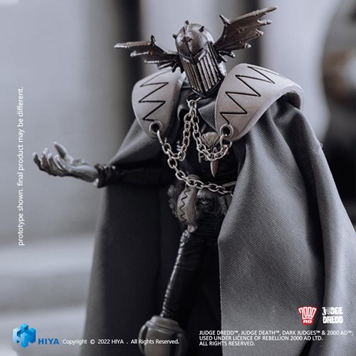Judge Dredd Judge Fear Black and White 1:18 Scale Exquisite Mini Action Figure - Previews Exclusive