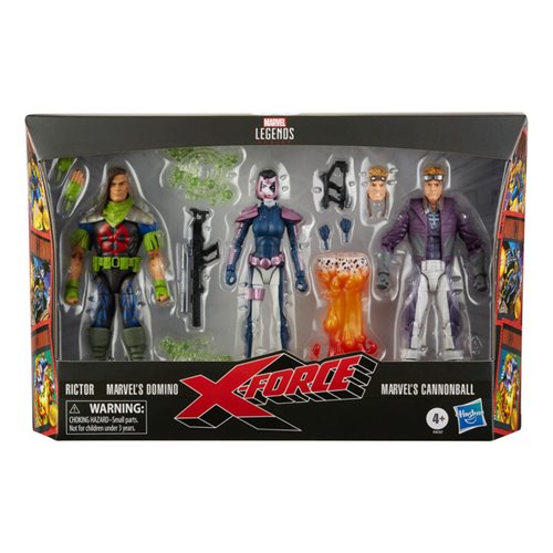 X-Force Marvel Legends Rictor, Domino, and Cannonball 6-Inch Action Figures 3-Pack