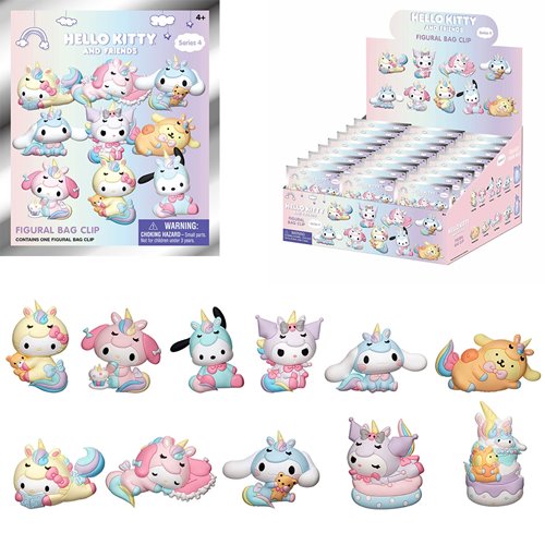 Hello Kitty and Friends S4 3D Foam Bag Clip Random 6-Pack
