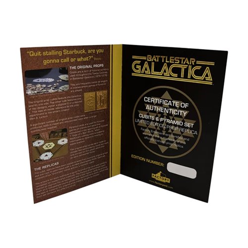 Battlestar Galactica Cubits and Pyramid Limited Edition 1:1 Scale Prop Replica Set