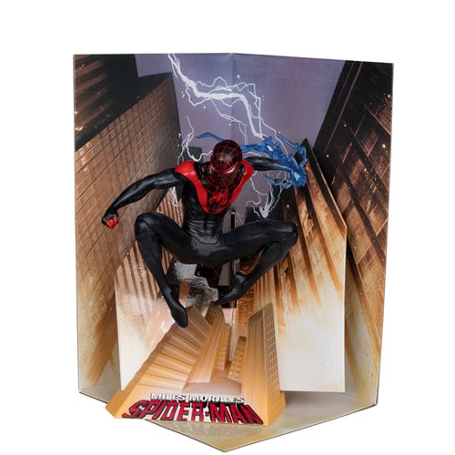 Marvel Wave 2 Spider-Man Miles Morales: Spider-Man #1 1:10 Scale Posed Figure with Scene
