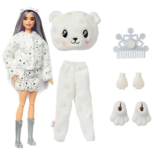Barbie Cutie Reveal Snowflake Sparkle Polar Bear Doll