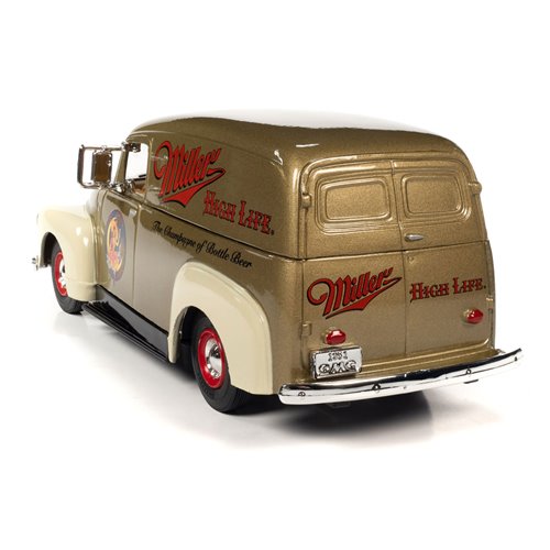 Miller High Life 1951 GMC Delivery Truck 1:24 Scale Die-Cast Metal Vehicle with Resin Miller Girl Fi
