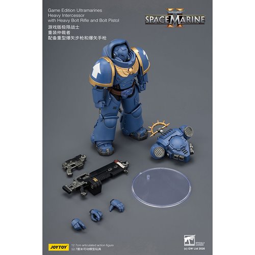 Joy Toy Warhammer 40K Space Marines Game Edition Ultramarines Intercessor Bolt Rifle & Pistol 1:18 S