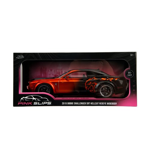 Pink Slips Wave 1 2015 Dodge Challenger SRT Hellcat Redeye Widebody 1:18 Scale Die-Cast Metal Vehicl