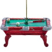 Pool Table 4 1/2-Inch Glass Ornament