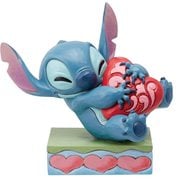 Disney Traditions Lilo & Stitch Stitch Hugging Heart Statue