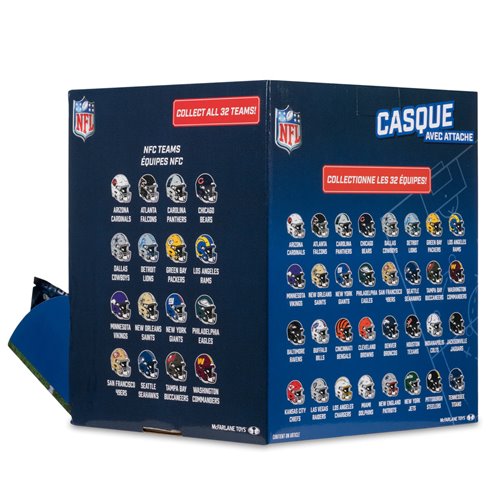 NFL McFarlane SportsPicks Helmets Series 1 Backpack Clips Blind Bag Case of 24