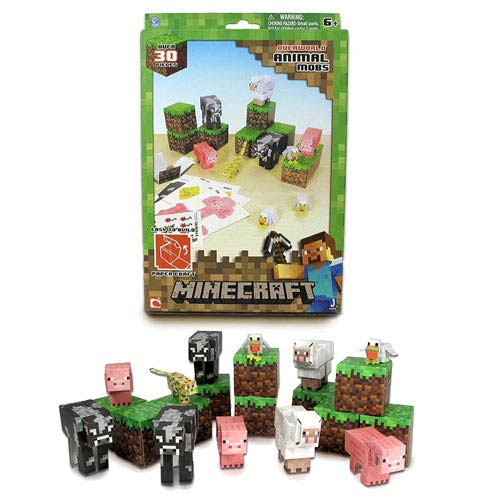Mojang Minecraft Papercraft Overworld Animal Mobs over 30 Pcs