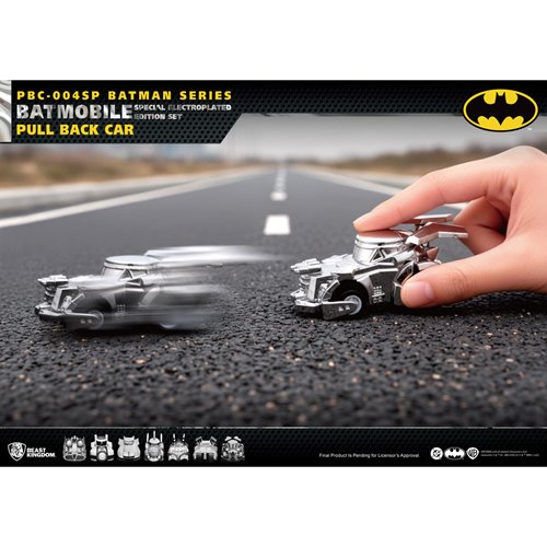 Batman Batmobile Special Electroplated Edition Pull Back Car Series PBC-004SP Vehicle Set of 7