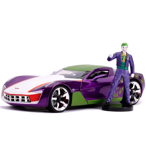 Batman Joker 2009 Corvette Stingray 1:24 Scale Die-Cast Metal Vehicle
