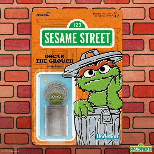 Sesame Street Oscar the Grouch 3 3/4-Inch ReAction Figures