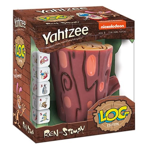 Ren and Stimpy Yahtzee Game Log Edition Nickelodeon 2019 BRAND NEW SMOKE FREE