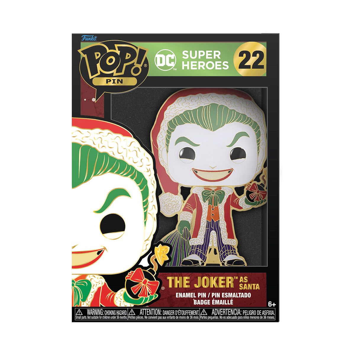DC Comics Holiday The Joker as Santa Large Enamel Funko Pop! Pin #22