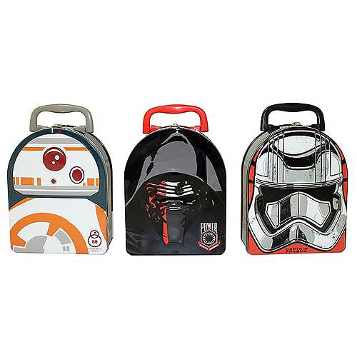 Star Wars Force Awakens Arch Carry All Tin Tote Lunch Box Set