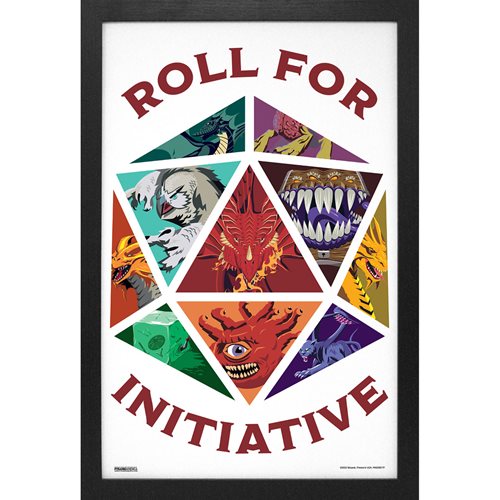 Dungeons & Dragons Roll for Initiative Characters Framed Art Print