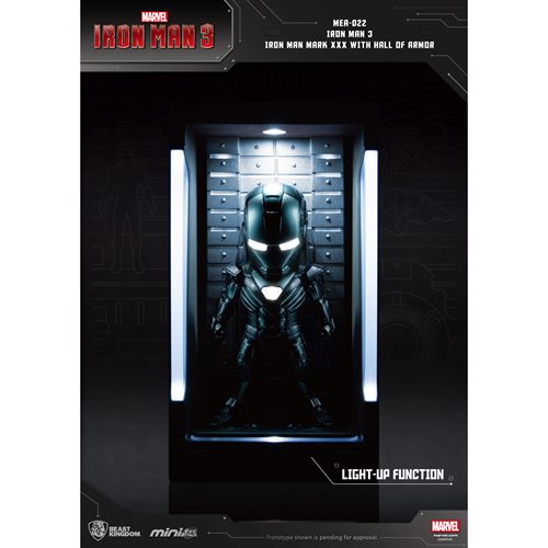 Iron Man 3 Iron Man MK XXX MEA-022 Figure with Hall of Armor Display