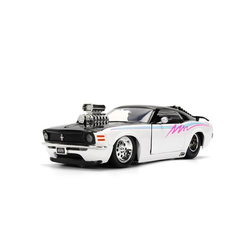Bigtime Muscle 1970 Ford Mustang Boss 429 Glossy White 1:24 Scale Die-Cast Metal Vehicle