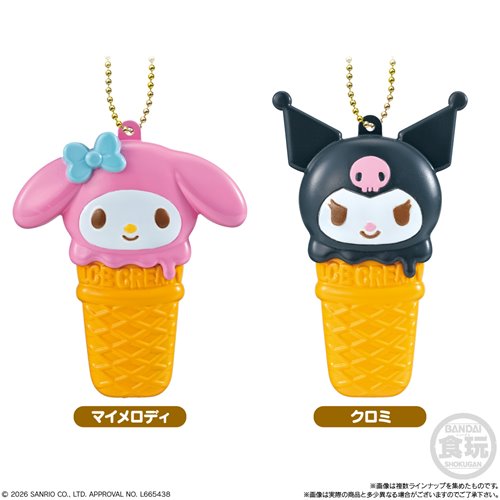 Hello Kitty and Friends Ice Creamy Case Charm Key Chain Case of 10