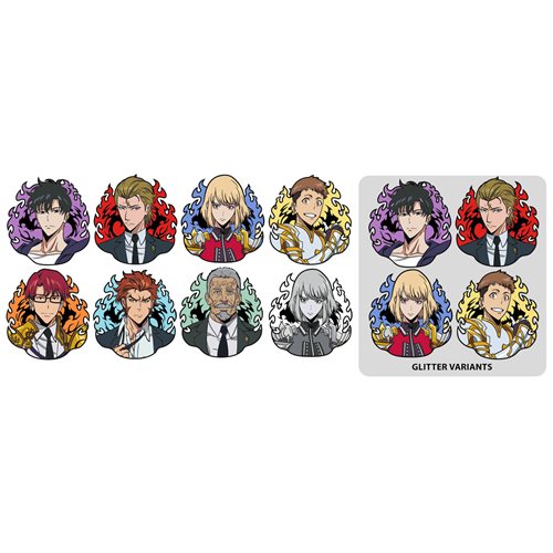 Solo Leveling Mystery Minis Series 1 Enamel Pin Display of 10