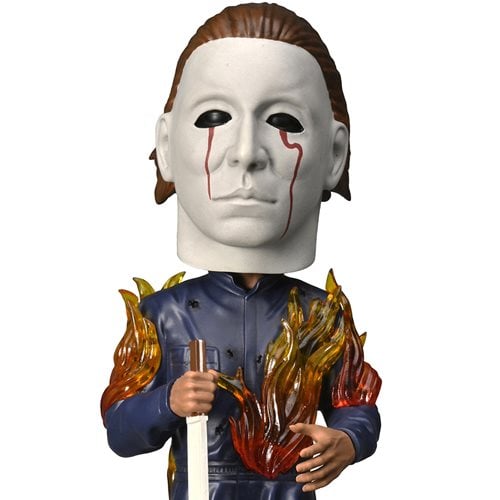 Halloween 2 Michael Myers on Fire Head Knocker Bobblehead - מייקל מאיירס 2 בובלהד