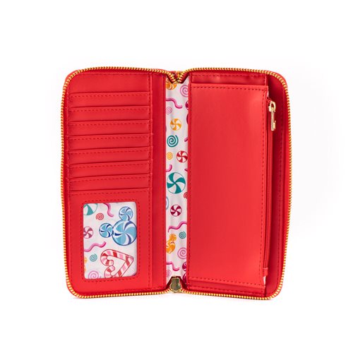 Disney Gingerbread Mickey and Minnie Mouse Zip-Around Wallet