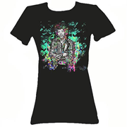 Jimi Hendrix Peace Love Jimi Charcoal T-Shirt