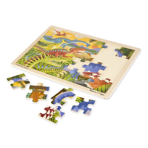 Melissa & Doug Dinosaur 24-Piece Wooden Jigsaw Puzzle