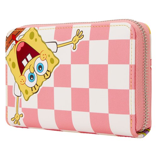 SpongeBob SquarePants and Patrick Star Checkered Zip-Around Wallet