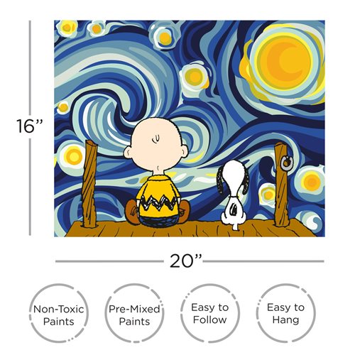 Peanuts Starry Night Art by Numbers