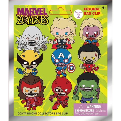 Marvel Zombies Series 2 3D Foam Bag Clip Display Case of 24