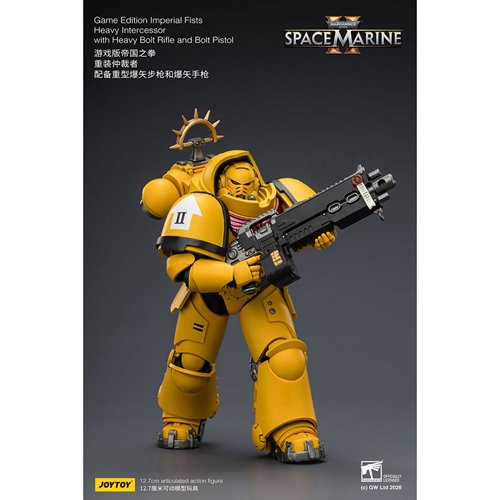 Joy Toy Warhammer 40,000 Space Marines Game Edition Imperial Fists Intercessor Rifle & Pistol 1:18 S