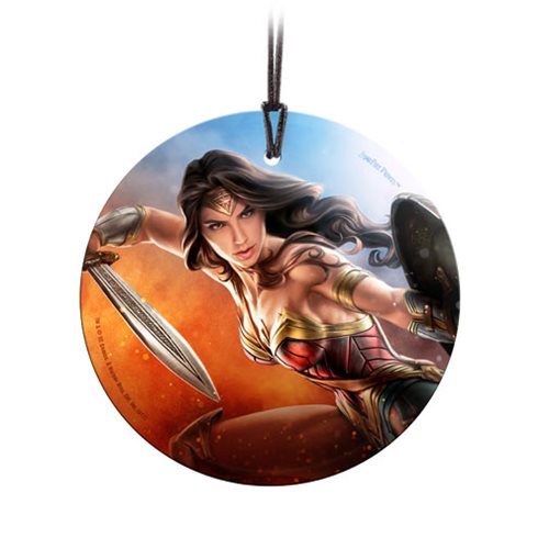 Wonder Woman The Sword of Justice StarFire Prints Hanging Glass Ornament