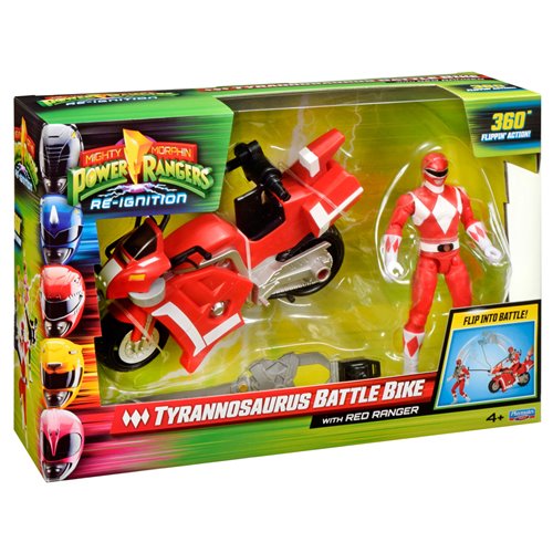 Mighty Morphin Power Rangers: Re-Ignition Tyrannosaurus Battle Bike Vehicle with Red Ranger Action F