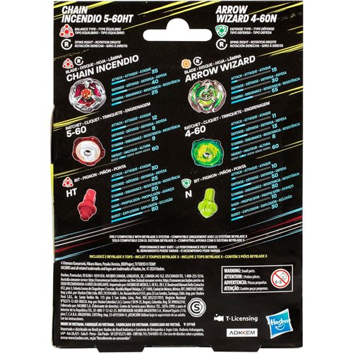 Beyblade X Dual Pack Tops Wave 1 Set of 3