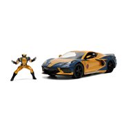 X-Men 2020 Chevrolet Corvette Stingray 1:24 Scale Die-Cast Metal Vehicle with Wolverine Figure