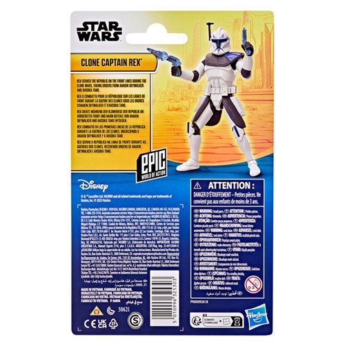 Tuta Mech Clone Captain Rex Star Wars Epic World Of Action, 16,5 Cm, Con Action Figure Da 10 Cm E 2 Blaster, Per Bambini 4+ Anni