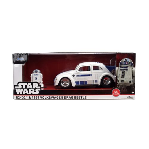 Hollywood Rides Star Wars 1959 Volkswagen Drag Beetle 1:24 Scale Die-Cast Metal Vehicle with R2-D2 F