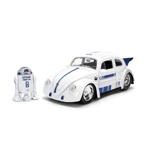 Hollywood Rides Star Wars 1959 Volkswagen Drag Beetle 1:24 Scale Die-Cast Metal Vehicle with R2-D2 Figure