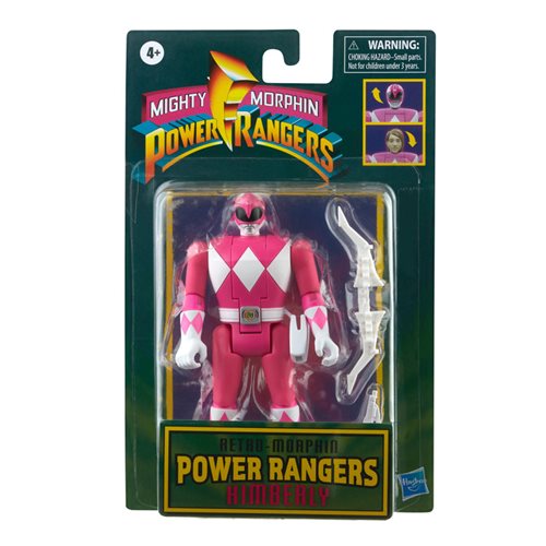 Power Rangers Retro-Morphin Pink Ranger Kimberly Fliphead Action Figure