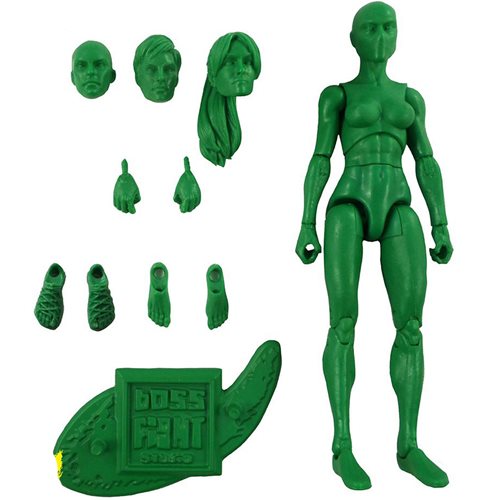 Vitruvian H.A.C.K.S. Customizer Series Female Army Green Blank Action Figure