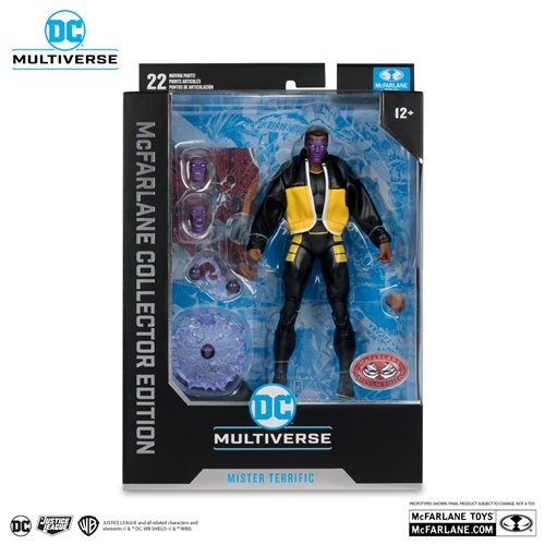 DC McFarlane Collector Edition Wave 11 #38 Mr. Terrific JSOA Red Platinum Edition 7-Inch Scale Actio
